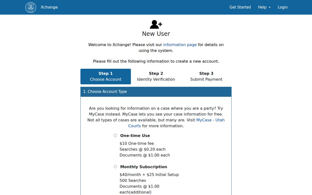 Kearns court records access through Utah Xchange registration